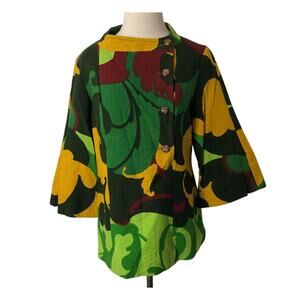 Vintage 70s Lady R Rough Rider Napa Ca Quilted Tunic Retro Bold